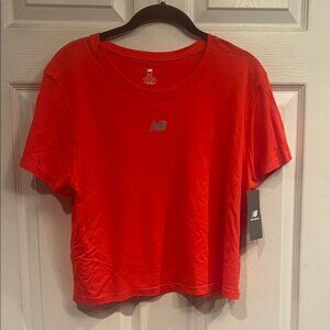 New Balance Women's Neo Flame Orange Short Sleeve Tee